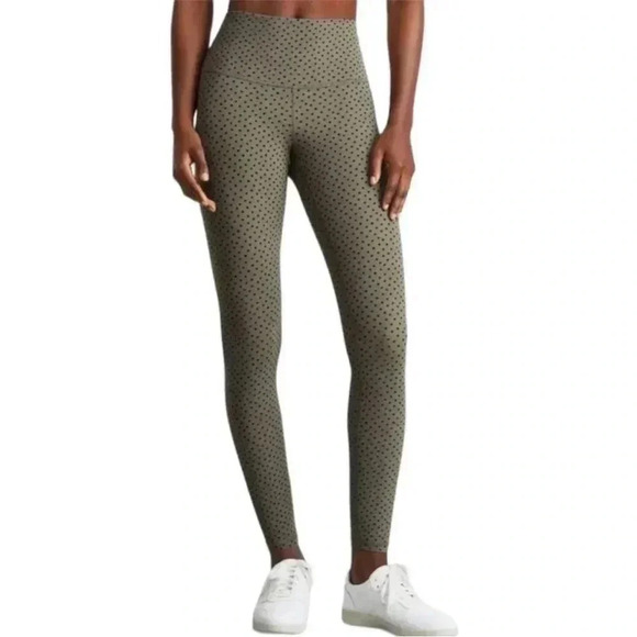 Everlane Perform Ankle Polka Dot Leggings Size Large - Picture 1 of 4